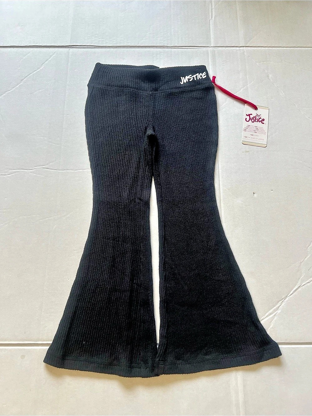 Justice Core Wide Leg Pant Girls Size XS (5/6) Black Wide Leg NWT